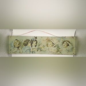 Gallery Graphics Inc Tin Wall Hanging Decor Children Butterflies Vtg